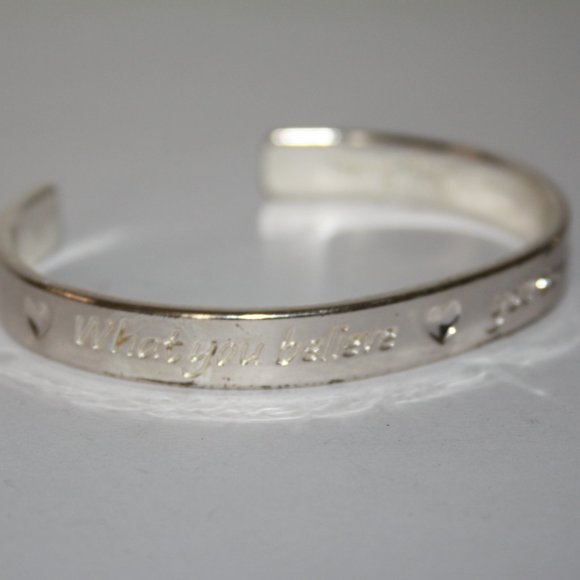 Mary Kay  Jewelry  Silver Cuff Bracelet What You Believe You Can 